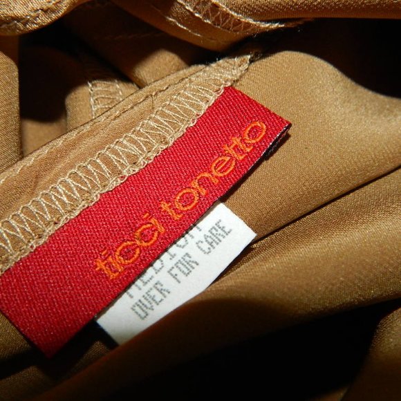 Ticci Tonetto Toast Silk Cami W/Jewel Detail MED - Picture 9 of 10